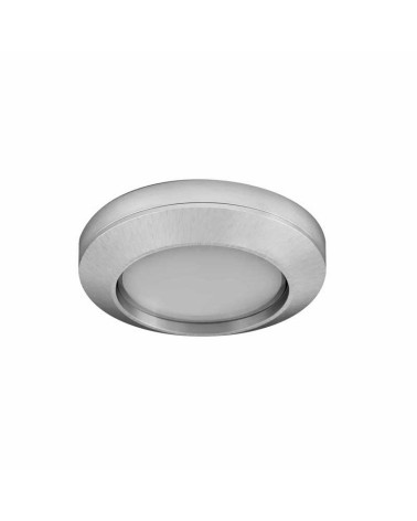 IP44 Downlight, 7.8cm wide frame, G5.3, brushed aluminum or matte white, 6.2cm hole
