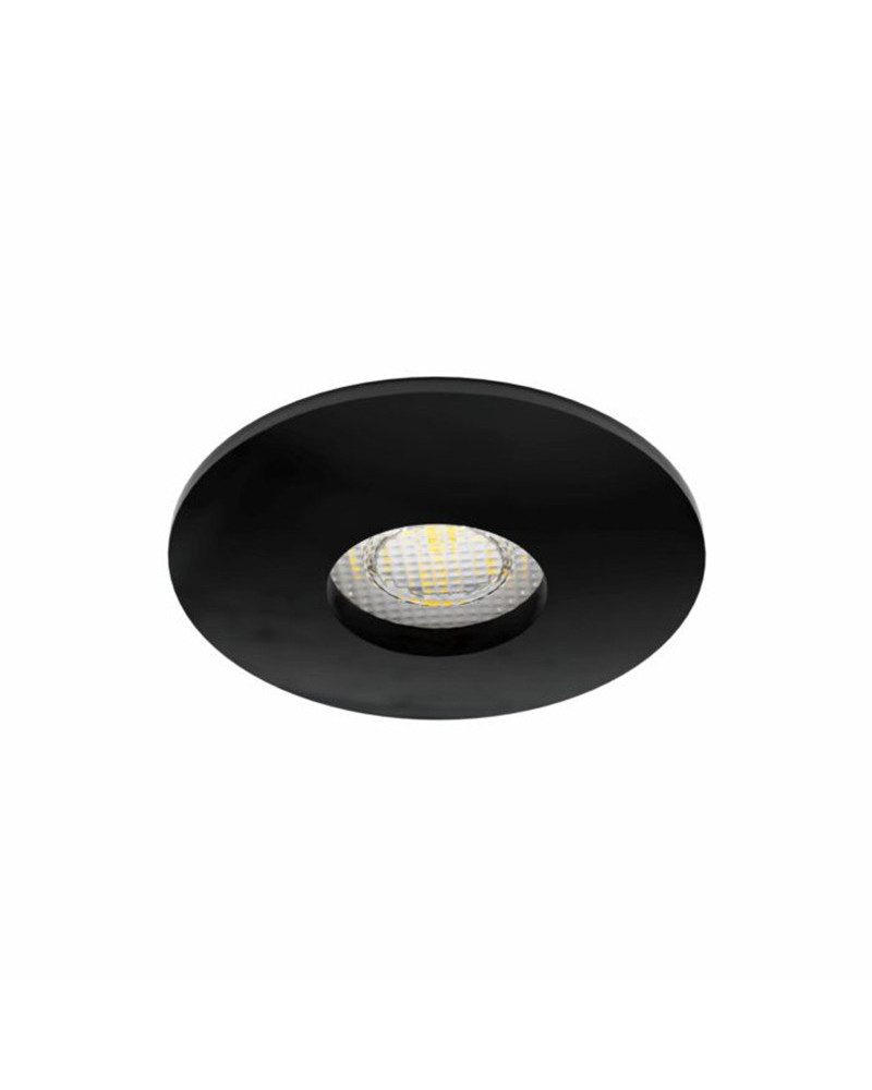 Downlight IP65 8,5cm G5.3 aluminio cepillado negro blanco agujero 7cm