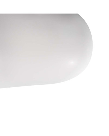 Plafón de techo 4xE27 máx. 20W efecto nube 50x48cm lineas suaves y silueta fluida en acabado blanco
