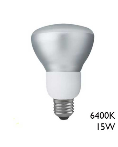 Bombilla bajo consumo R95 15W E257 6400K