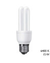 Bombilla CFL Bajo Consumo 2U E27 15W  6400K