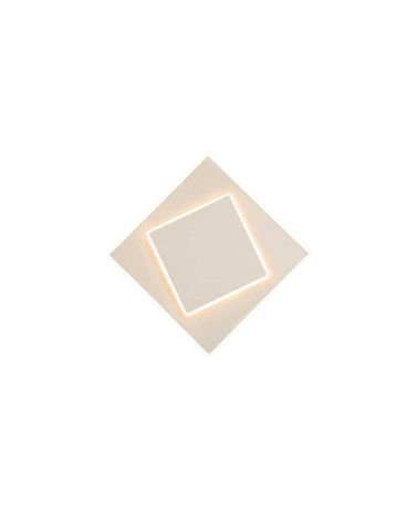 18cm square LED wall or ceiling light 12W 3000K, white or black finish