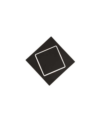18cm square LED wall or ceiling light 12W 3000K, white or black finish