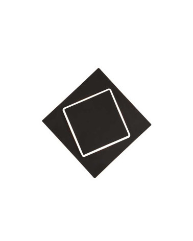 28cm square LED wall or ceiling light, 18W 3000K, white or black finish