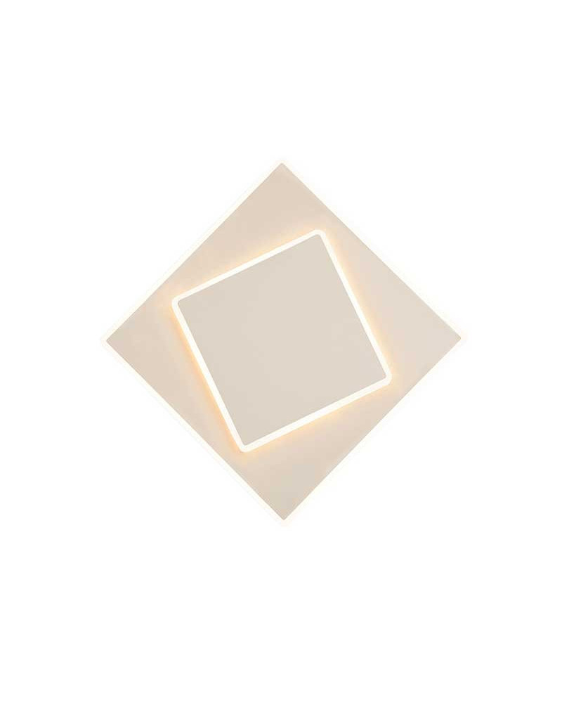 Aplique o plafón 45cm cuadrado LED 30W 3000K acabado blanco o negro