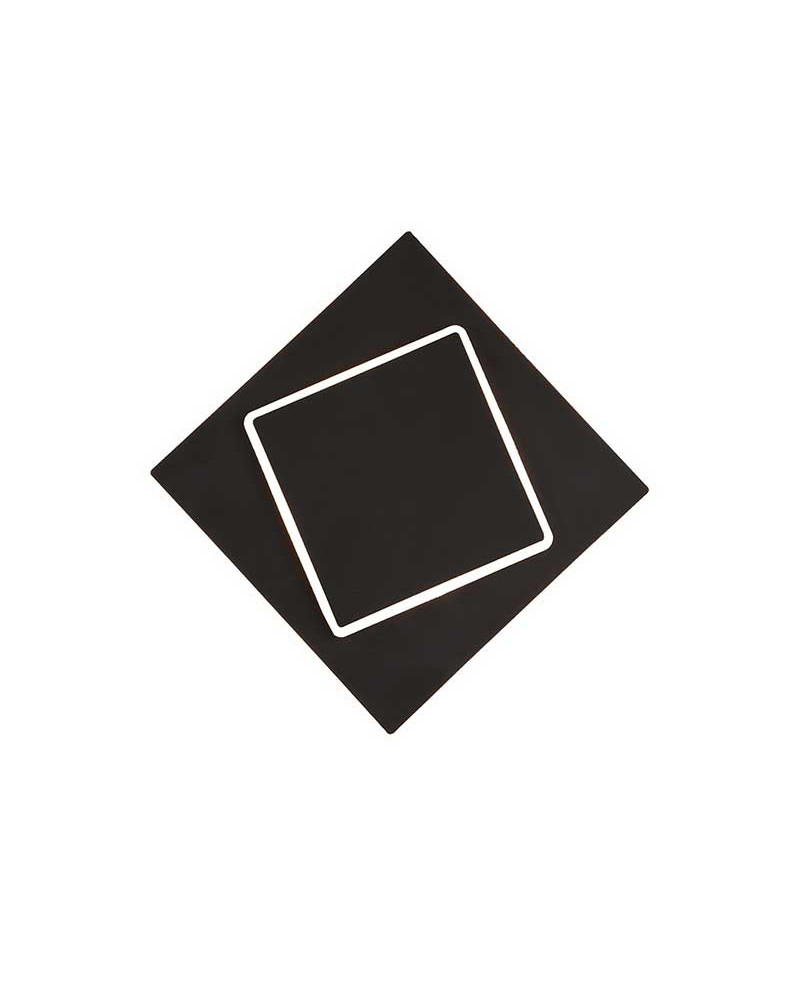 45cm square LED wall or ceiling light, 30W 3000K, white or black finish