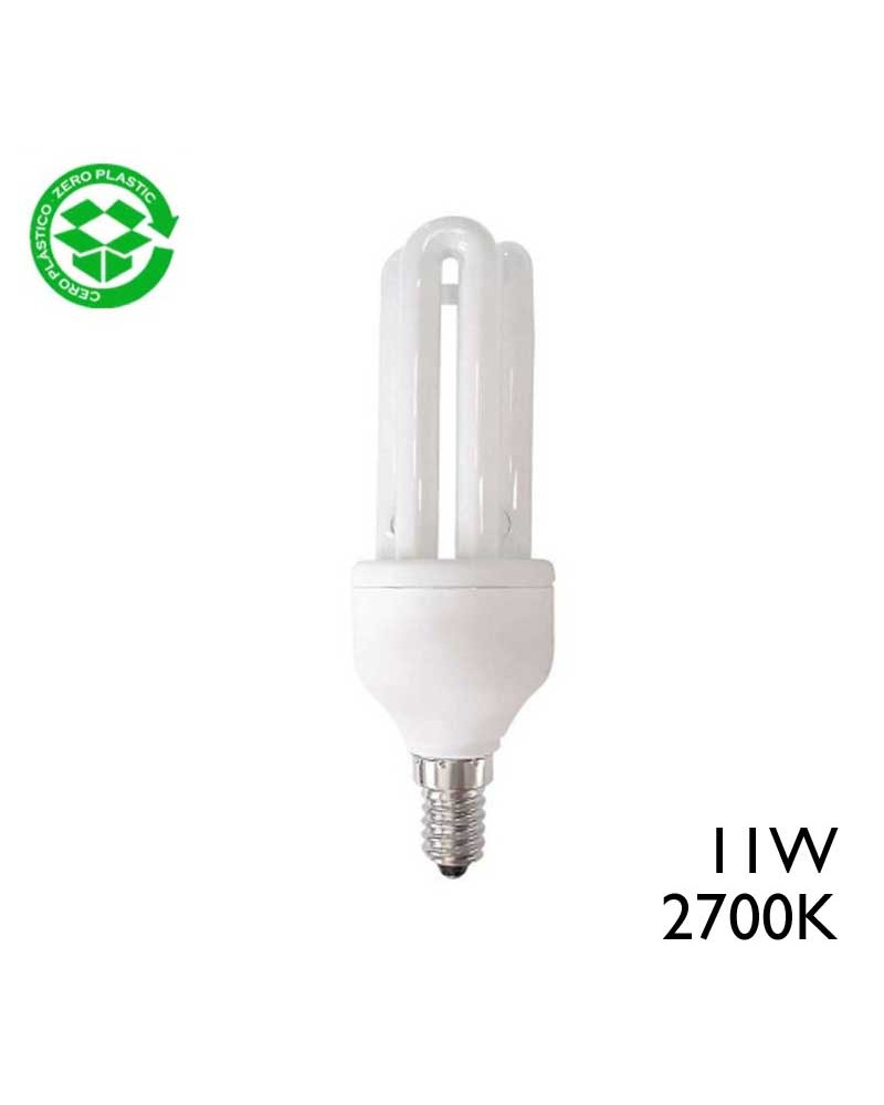 Bombilla bajo consumo 11W E14 2700K