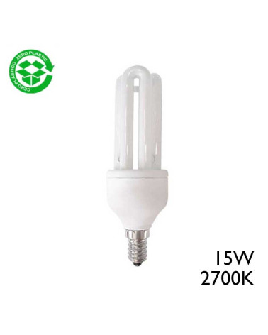 Bombilla bajo consumo 15W E14 2700K