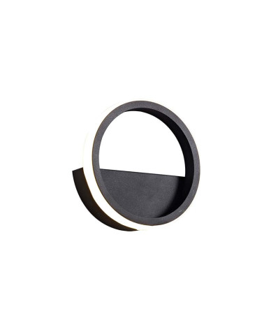 Aplique de pared LED 8W tamaño pequeño (Ø15cm) con aro minimalista 3000K 640Lm acabado blanco o negro