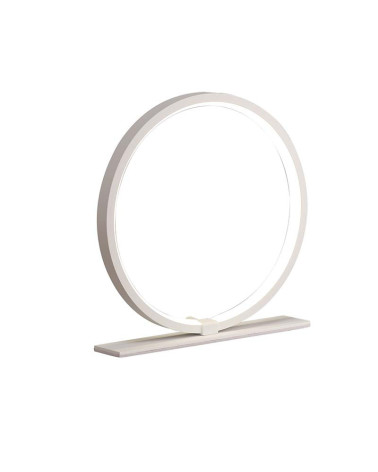 LED table lamp 8W 26cm ring circular light 3000K 640Lm white or black finish