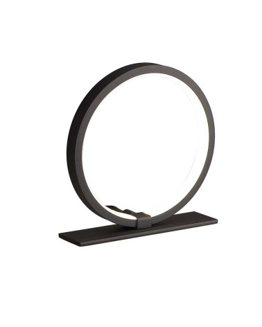 LED table lamp 8W 26cm ring circular light 3000K 640Lm white or black finish