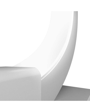 LED table lamp 8W 26cm ring circular light 3000K 640Lm white or black finish