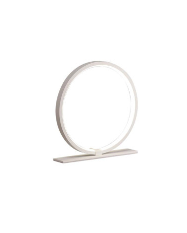 Lámpara de sobremesa LED 8W aro de 20cm luz circular 3000K 640Lm acabado blanco o negro