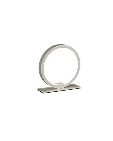 Lámpara de sobremesa LED 8W aro de 16cm luz circular 3000K 640Lm acabado blanco o negro