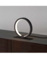 Lámpara de sobremesa LED 8W aro de 16cm luz circular 3000K 640Lm acabado blanco o negro
