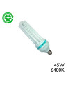 Bombilla bajo consumo alta luminosidad 45W E27 luz blanca día 6400K