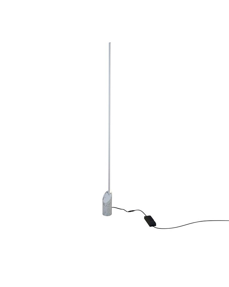 Lámpara de pie lineal LED 28W con base efecto mármol blanco o negro 3000K regulables