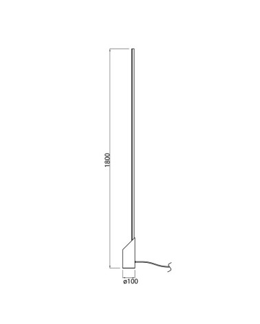 28W LED linear floor lamp with white or black marble effect base, 3000K dimmable