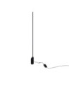 28W LED linear floor lamp with white or black marble effect base, 3000K dimmable
