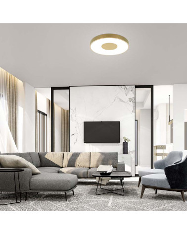 Circular ceiling light Ø65cm LED smart 100W dimmable CCT 2700K-4000K-5000K in white, black or gold