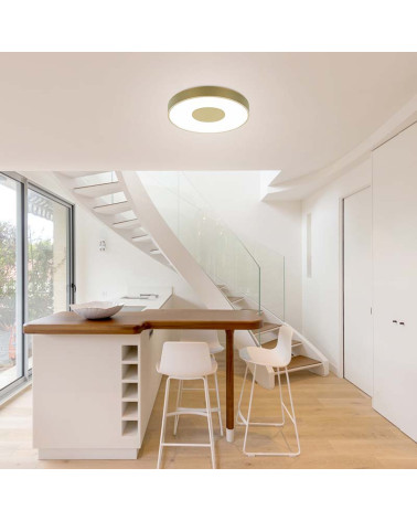 Circular ceiling light Ø50cm LED smart 80W dimmable CCT 2700K-4000K-5000K in white, black or gold