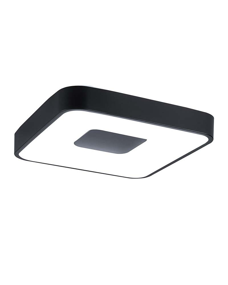 Plafón cuadrado 54cm LED inteligente 100W regulable CCT 2700K-4000K-5000K en color blanco, negro o dorado