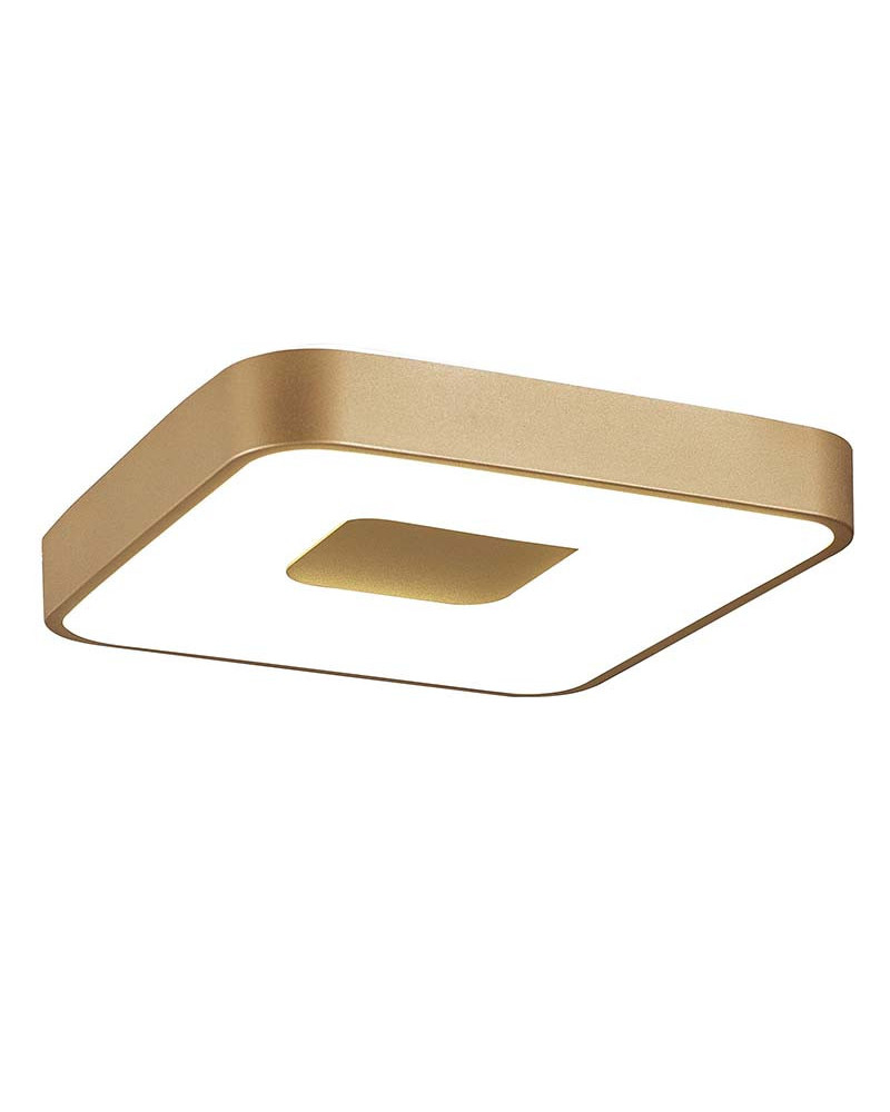 Plafón cuadrado 54cm LED inteligente 100W regulable CCT 2700K-4000K-5000K en color blanco, negro o dorado