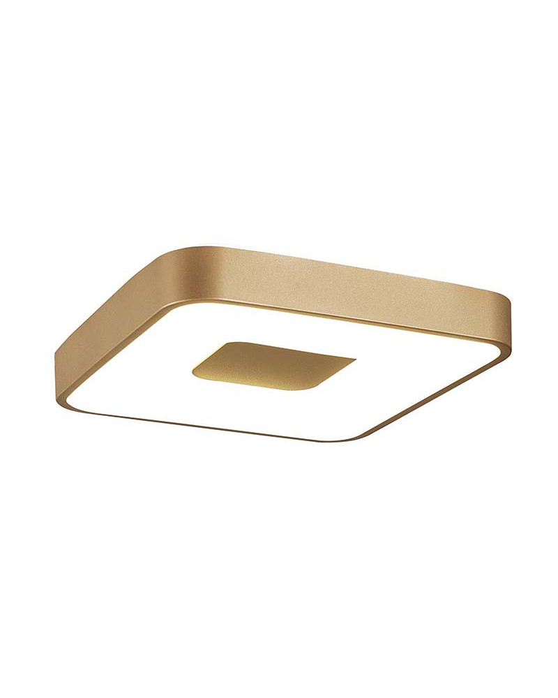 Square ceiling light 44cm LED smart 80W dimmable CCT 2700K-4000K-5000K in white, black or gold