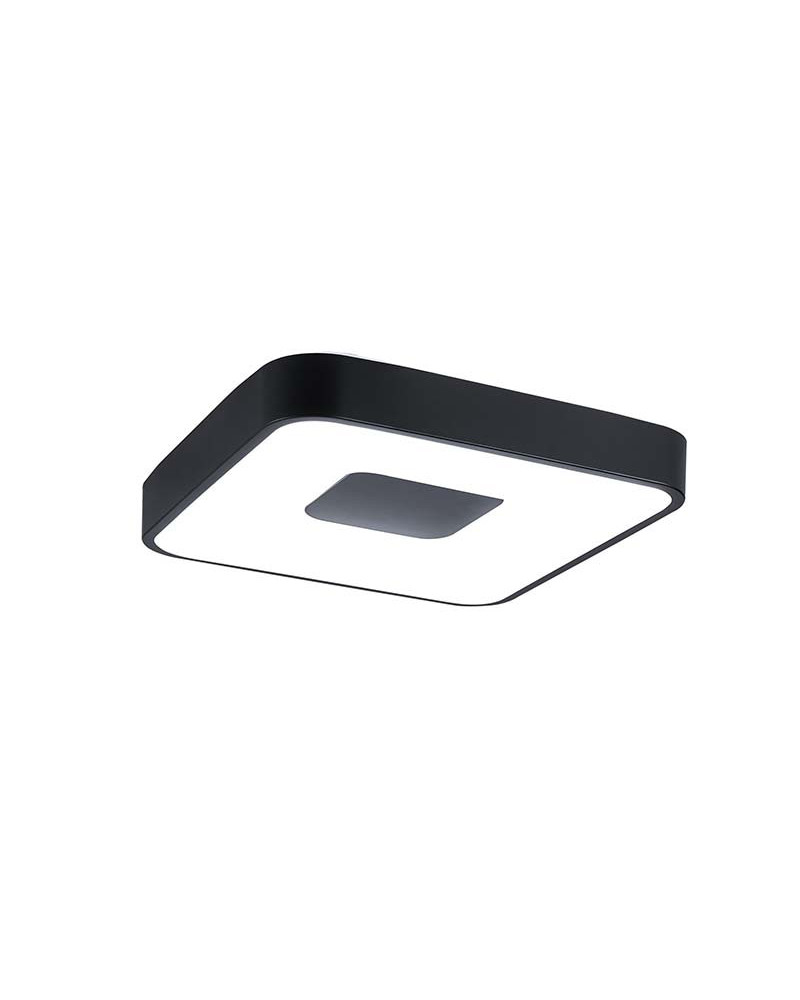 Square ceiling light 34cm Smart LED 56W dimmable CCT 2700K-4000K-5000K in white, black or gold