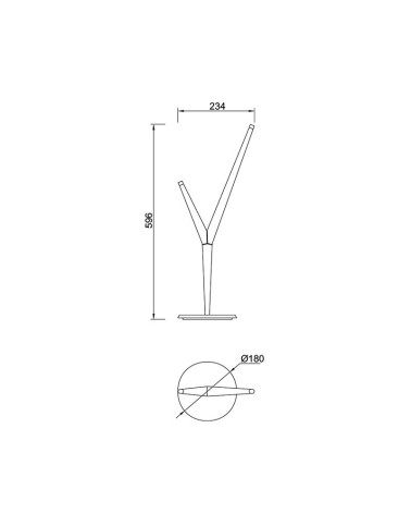 Lámpara de sobremesa LED 4W 3000K ramificada de diseño orgánico en acabado blanco, negro o dorado