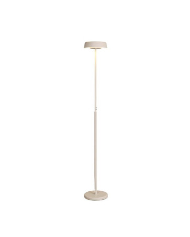 Floor lamp with dual LED emission 15+15W Japandi style in white, black and wood 3000K dimmable