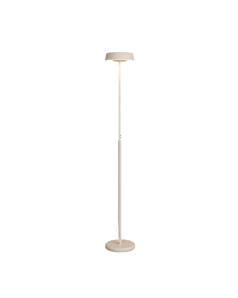 Floor lamp with dual LED emission 15+15W Japandi style in white, black and wood 3000K dimmable