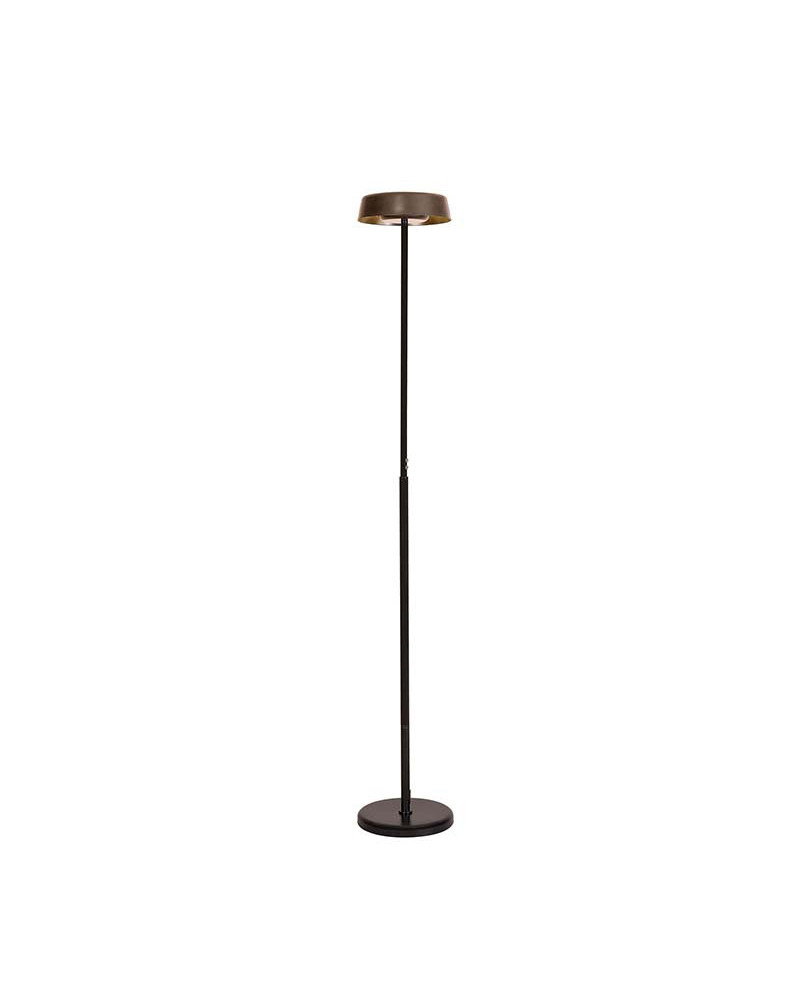 Floor lamp with dual LED emission 15+15W Japandi style in white, black and wood 3000K dimmable