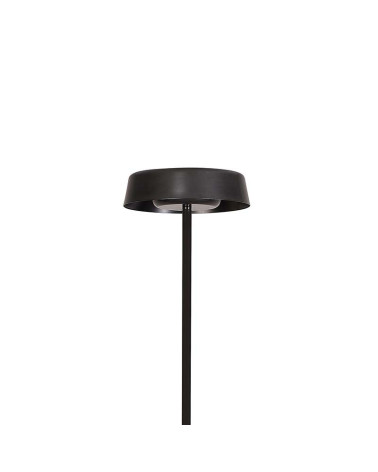 Lámpara de pie con doble emisión LED 15+15W estilo japandi en color blanco, negro y madera 3000K regulables
