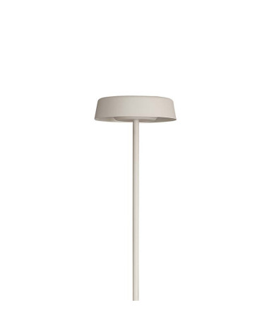 Floor lamp with dual LED emission 15+15W Japandi style in white, black and wood 3000K dimmable