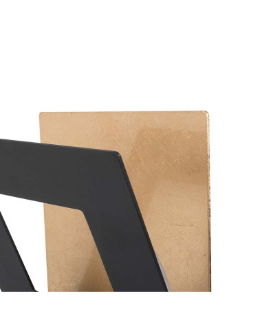 Aplique dorado 14x14cm LED 12W con panel de geometría personalizable 3000K acabados blanco, negro y corten