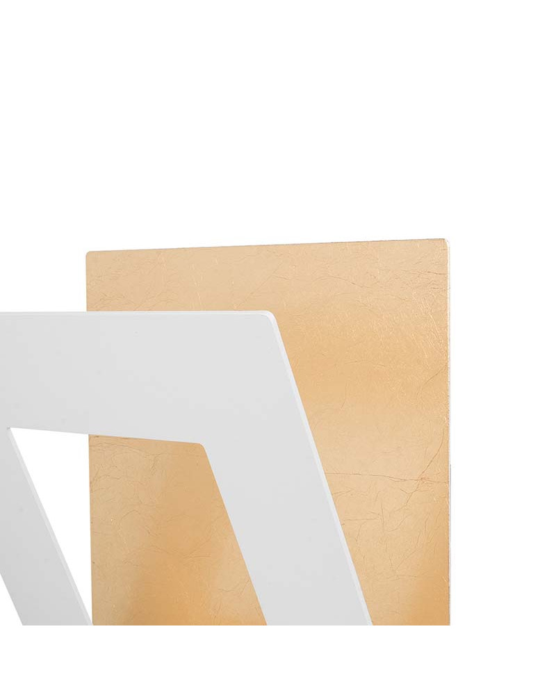 Aplique dorado 22x22cm LED 24W con panel de geometría personalizable 3000K acabados blanco, negro y corten