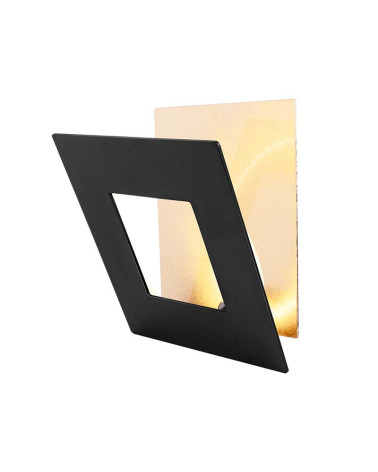 Gold wall light 40x40cm LED 40W with customizable geometry panel 3000K, available in white, black and corten finishes