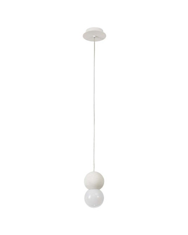Lámpara colgante esférica blanca LED E27 diseño minimalista con bombilla de 3000K, 4000K o 3000K regulable