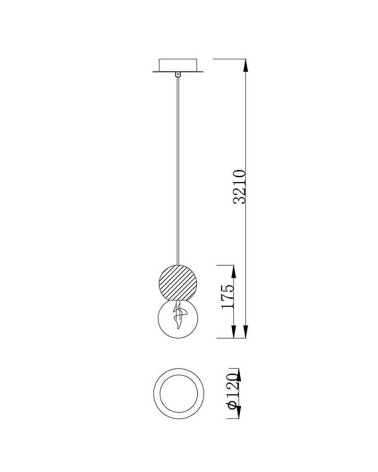Lámpara colgante esférica blanca LED E27 diseño minimalista con bombilla de 3000K, 4000K o 3000K regulable