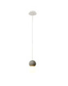Lámpara colgante esférica gris LED E27 diseño minimalista con bombilla de 3000K, 4000K o 3000K regulable