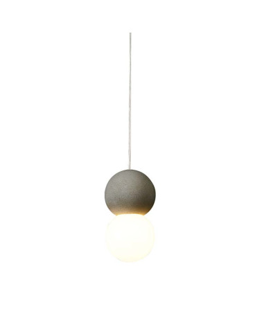 Lámpara colgante esférica gris LED E27 diseño minimalista con bombilla de 3000K, 4000K o 3000K regulable