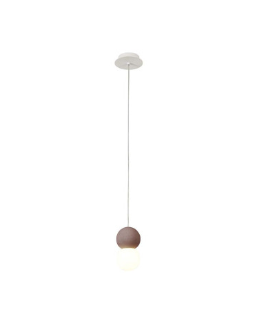 Lámpara colgante esférica roja LED E27 diseño minimalista con bombilla de 3000K, 4000K o 3000K regulable
