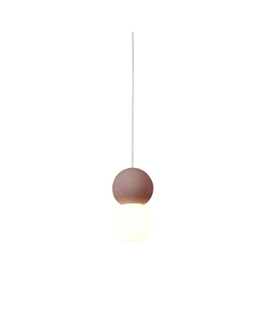 Red LED E27 spherical pendant lamp, minimalist design with 3000K, 4000K or 3000K dimmable bulb