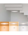 Plafón de techo Ø25cm LED 16W circular ultra fino 3000K-4000K-5000K acabado blanco