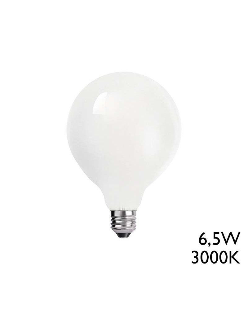 Bombilla LED E27 globo opal 95mm 6,5W 3000K 720Lm