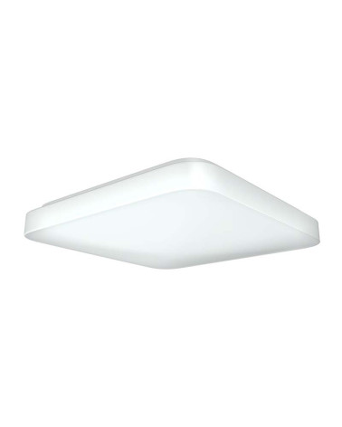 Flat square LED ceiling light 50cm white finish 60W 5000K 4000Lm