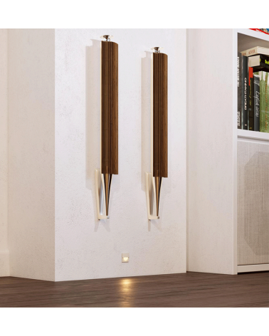 5cm square white aluminum interior marker with semicircle LED 2W 3000K 60 Lm.