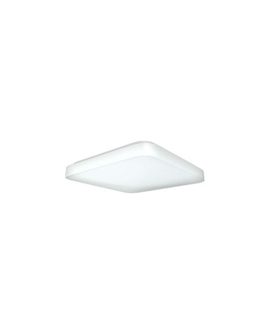 Plafón LED cuadrado plano 40cm acabado blanco 45W 5000K 3000Lm