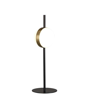 Lámpara de sobremesa LED 8W 3000K estilo industrial elegante en acabado negro y oro